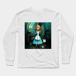 A representation of Alice surrounded by wonderful things. Long Sleeve T-Shirt